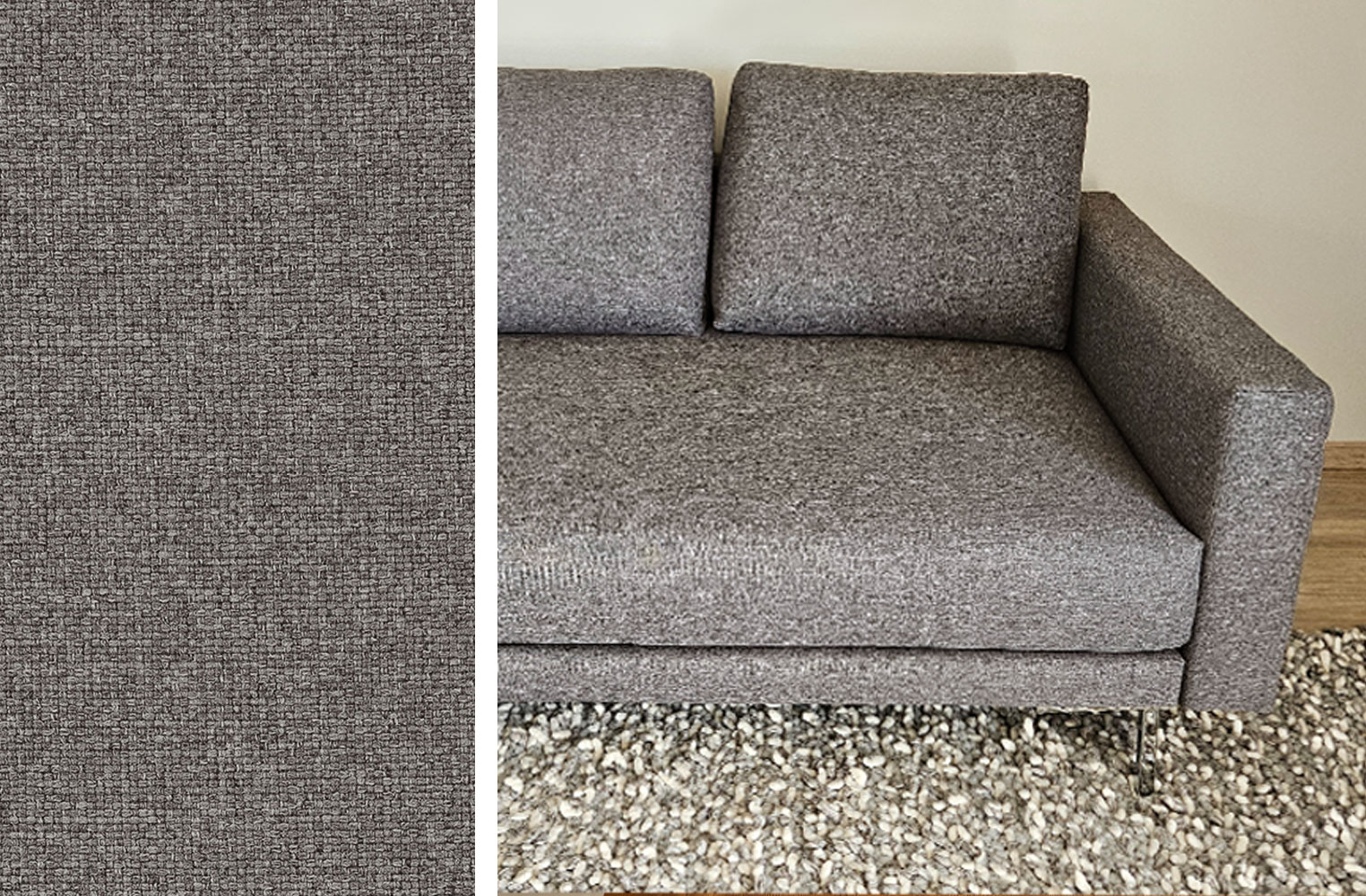 Sofa, Grau, Stoff, Schnäppchen, Musterlos, 