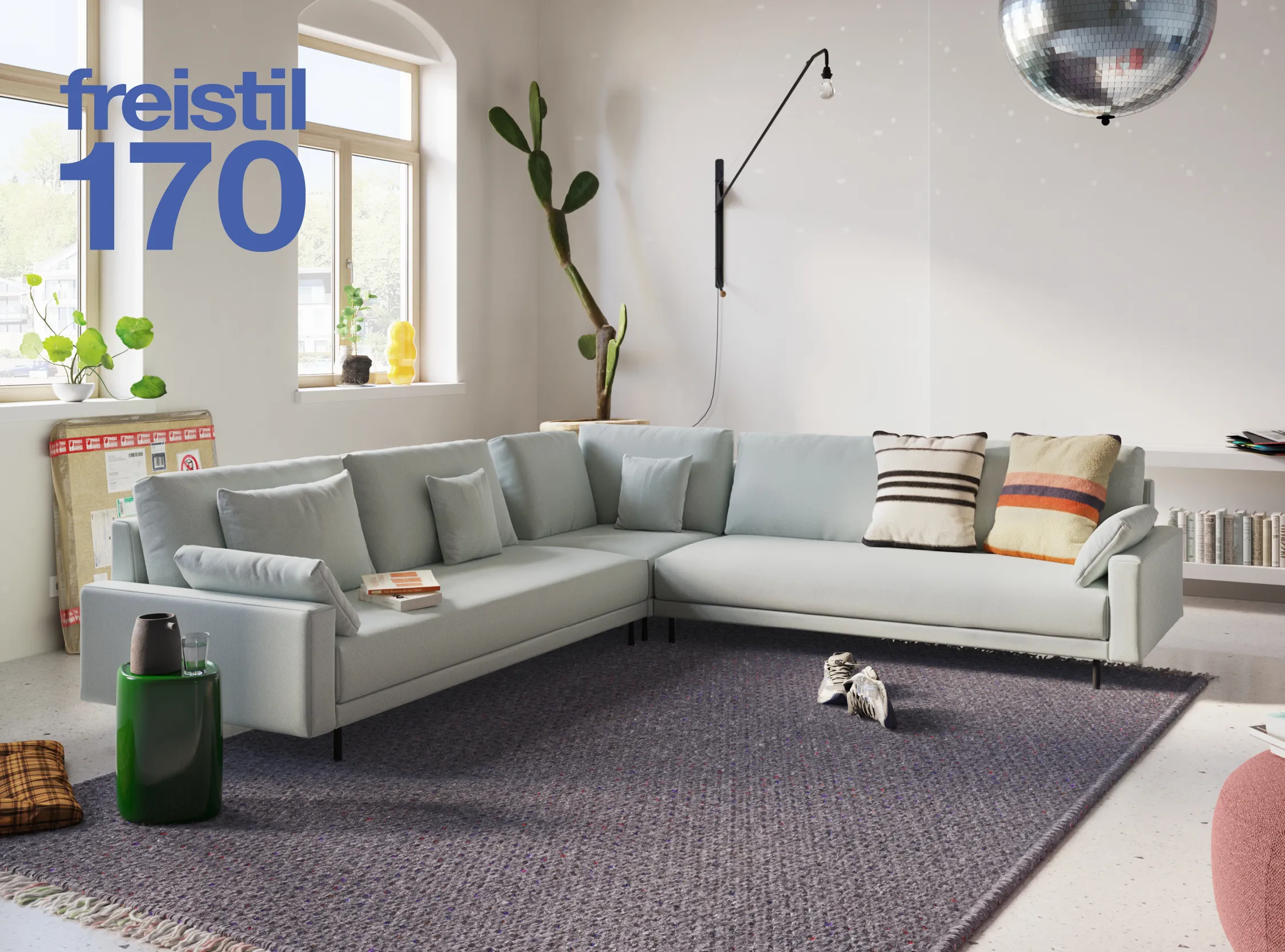 wohnzimmer, sofa, ecksofa, beige, teppich, 