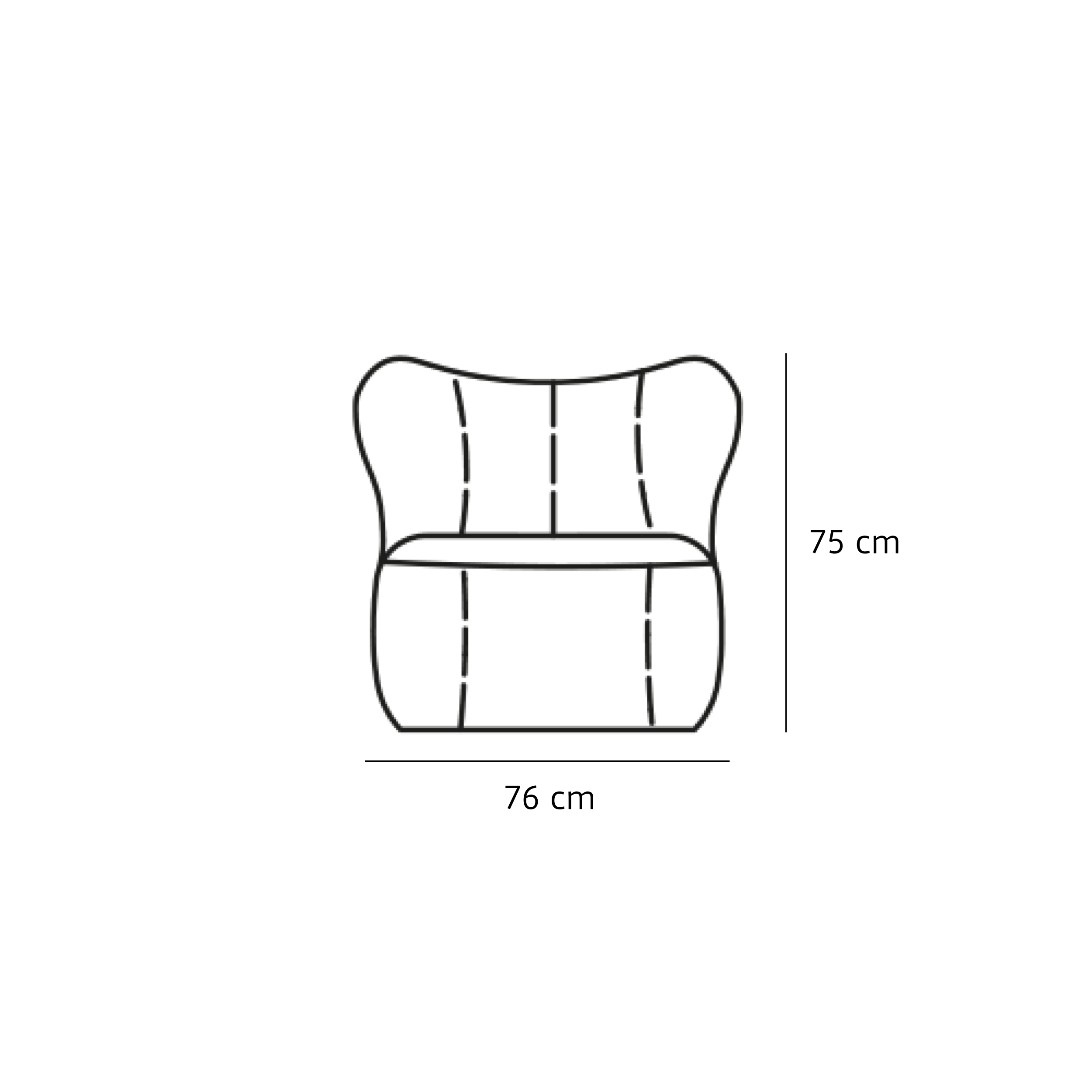 freistil 173 Sessel "Gummibär" 1000 Flachgewebe 1052 graphitgrau