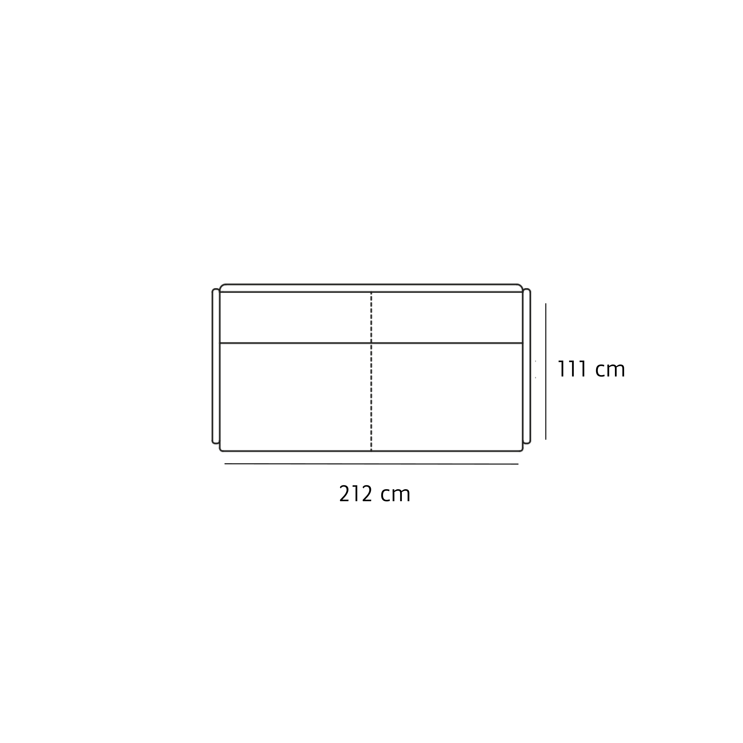 freistil 131 Sofabank 212 cm 1051 eisengrau