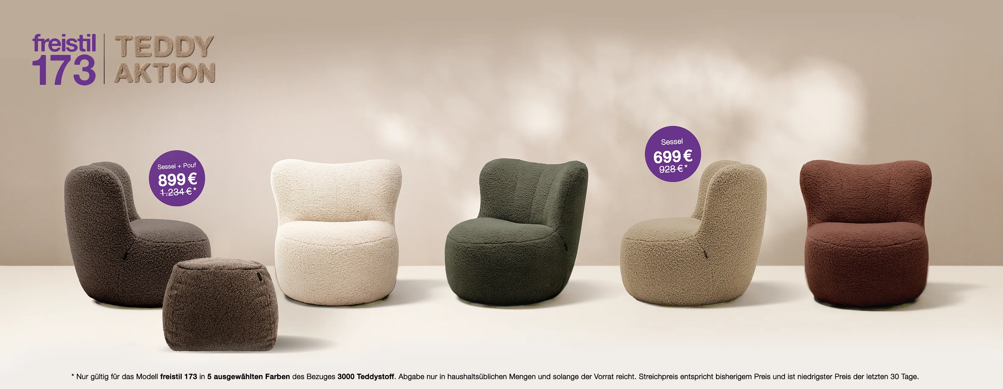 Sessel, Sessel mit Stoff, Pouf, Garnitur, Bequemer Stuhl, 