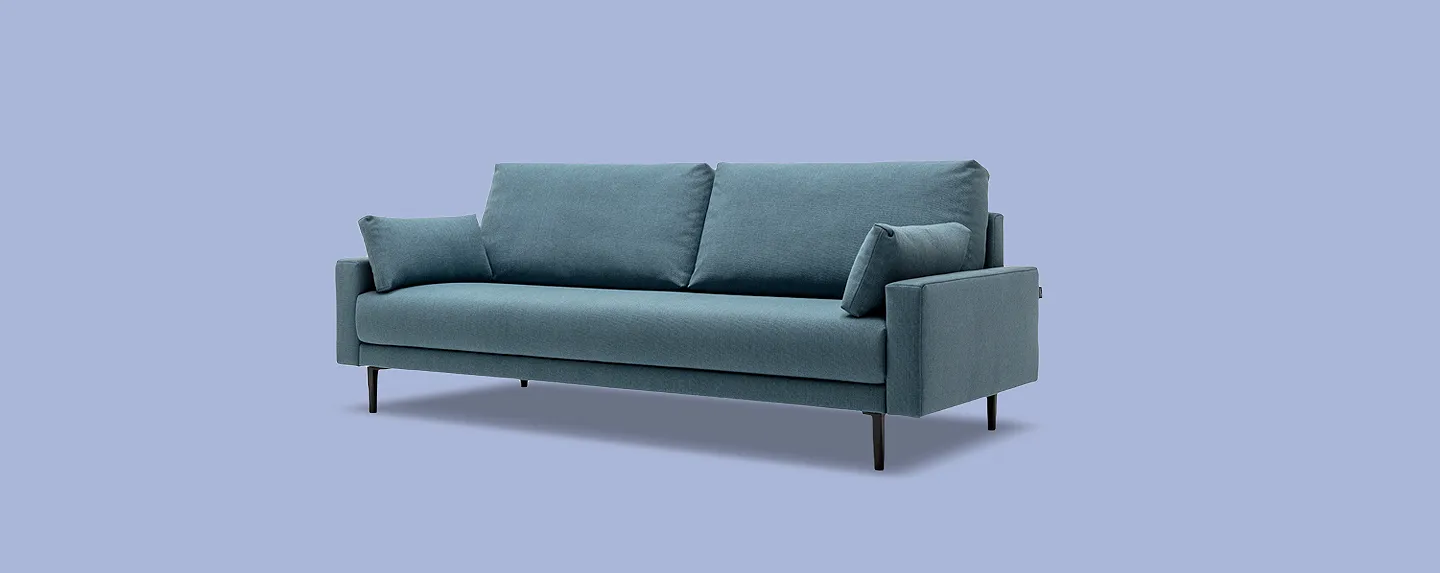 Sofa, Couch, Teal, Stoff, Beine, 